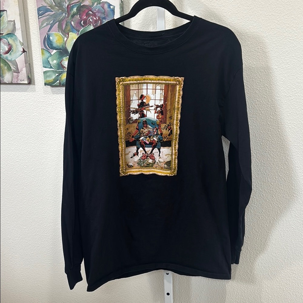 Deadpool Club Merc Family Portrait Long Sleeve Tee